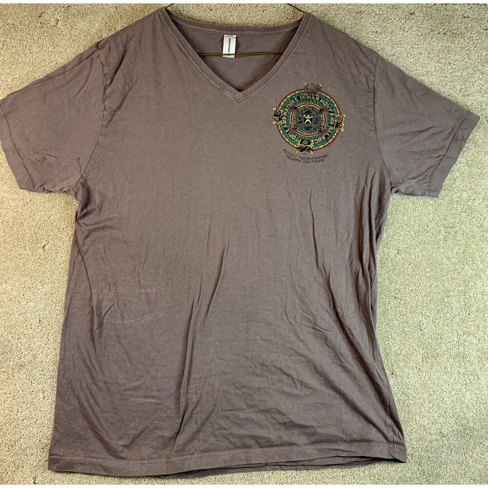 Econscious Mens Protect Preserve  Environment Cotton Short Sleeve T-Shirt Large